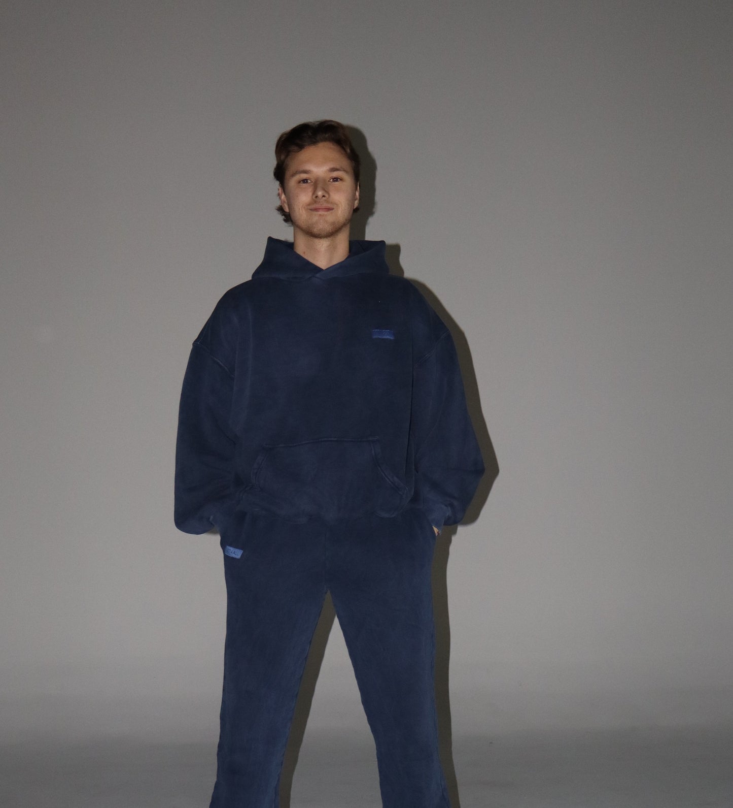 Vintage Navy Blue Hoodie