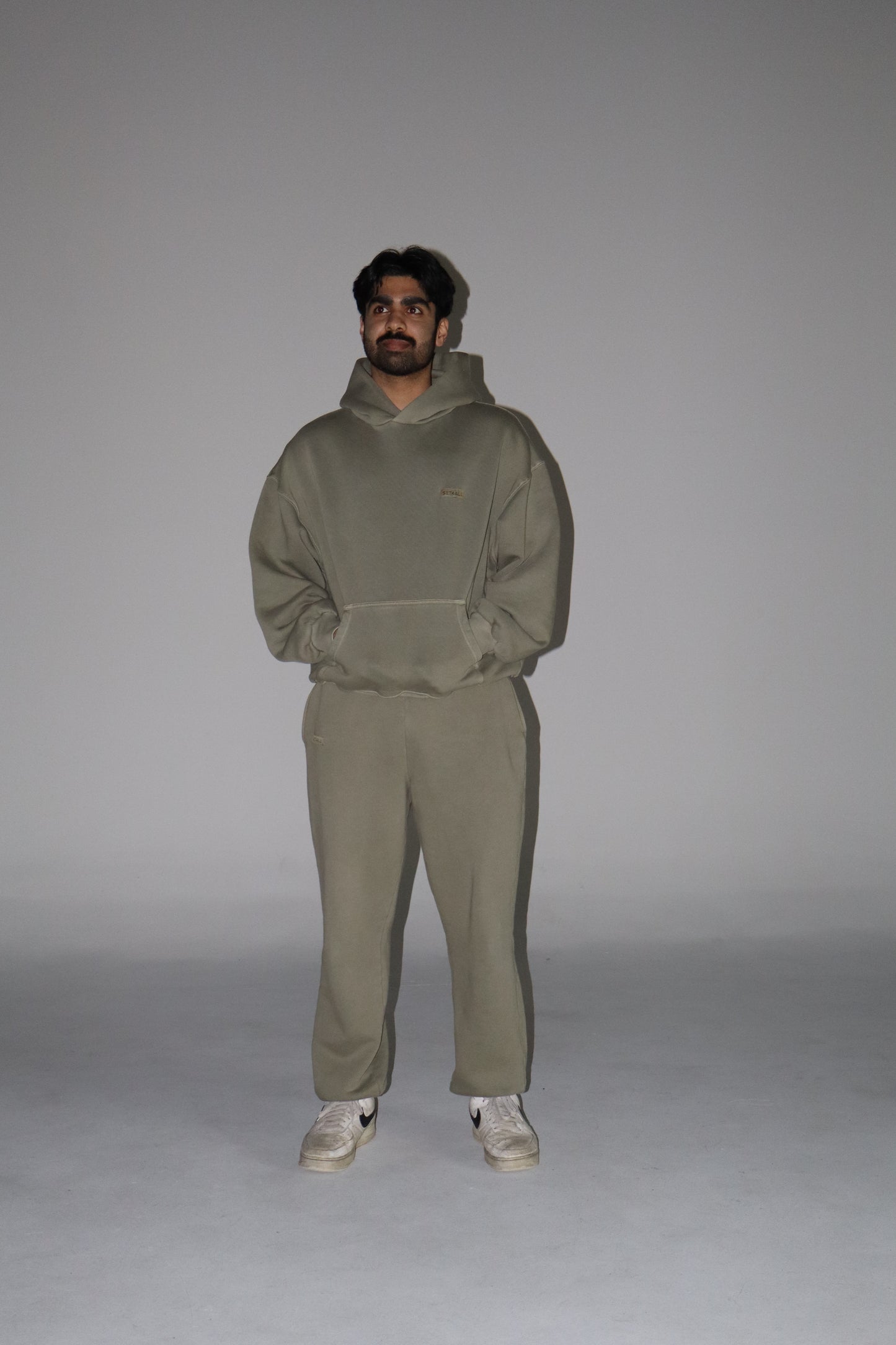 Vintage Olive Green Hoodie