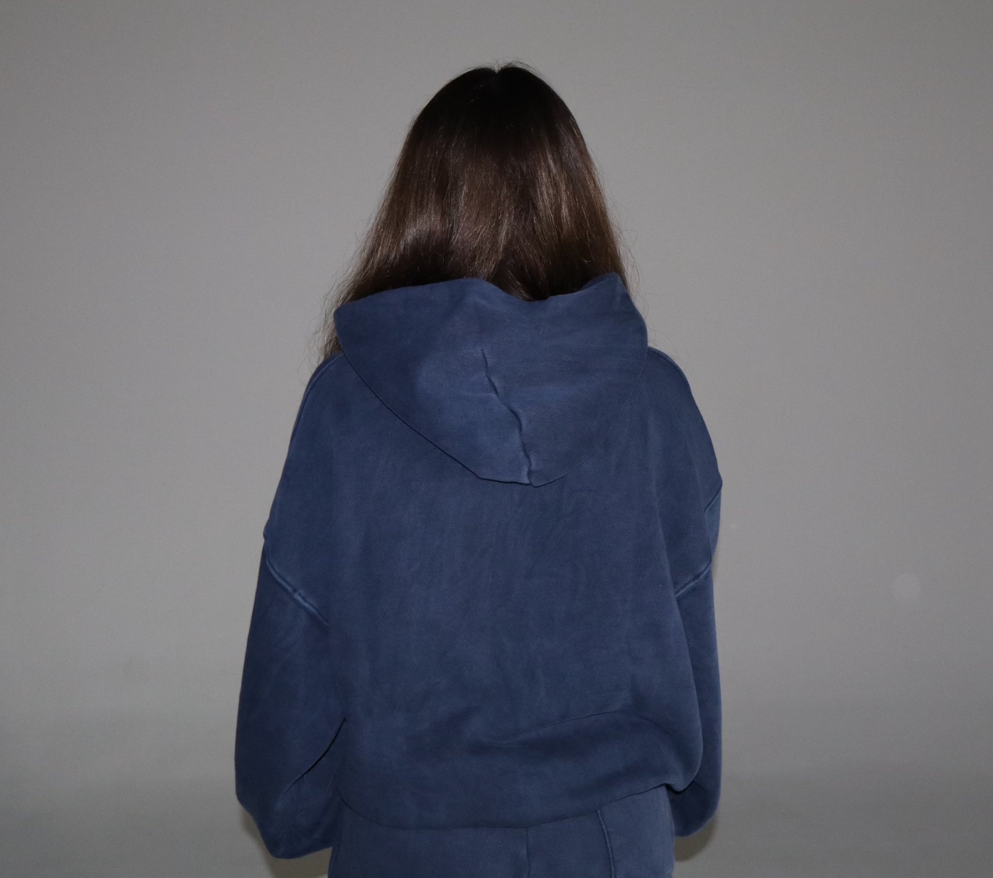 Vintage Navy Blue Hoodie